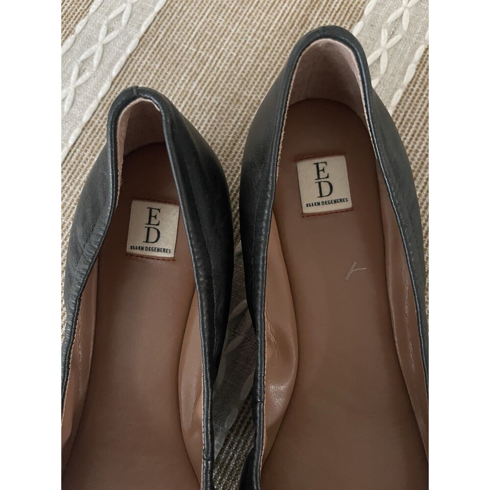 ED Love Ballet Flats Black Leather Slip On NEW Women’s 9 - Picture 3 of 5